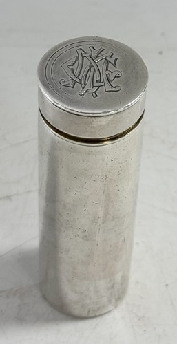 Lot 318 - A Victorian silver cylindrical box in the form...