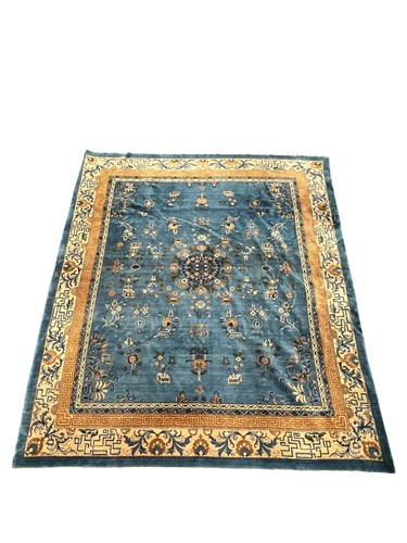 Lot 813 - A Chinese Peking rug, 20th century, with blue...
