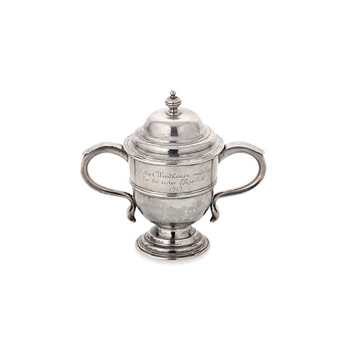 Lot 412 - A George V silver two-handled cup and cover