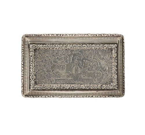 Lot 281 - A Continental silver snuff box