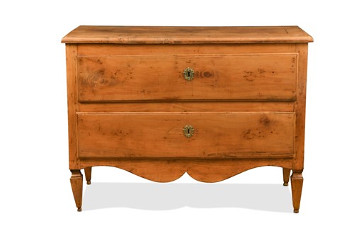 Lot 377 - A French fruitwood commode chest, 18th century