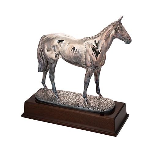 Lot 433 - A filled Elizabeth II silver model of the racehorse Arkle