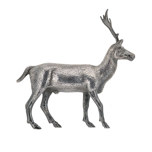 Lot 272 - A silver model of a stag
