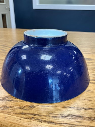 Lot 16 - A Chinese blue monochrome bowl, mark of Xuande and possibly of the Period