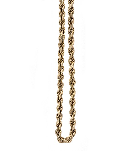 Lot 78 - A 9ct gold rope chain