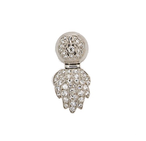 Lot 114 - A diamond set Grenadier brooch