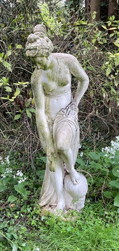 Lot 609 - A composite stone figure of Venus bathing, late 20th century