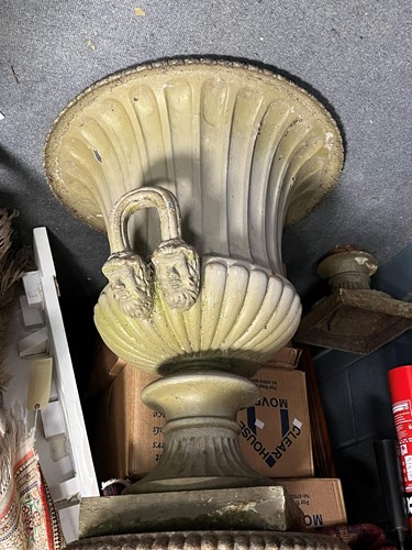 Lot 732 - A cast iron garden urn, 19th century