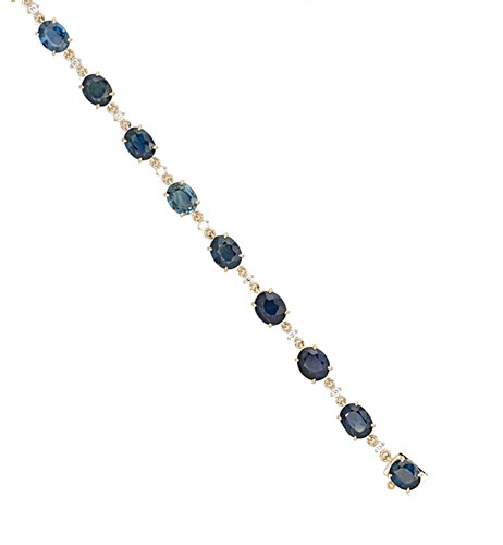 Lot 169 - A sapphire and diamond bracelet