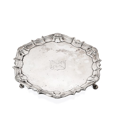Lot 321 - Sleath, Gabriel - A George II silver salver