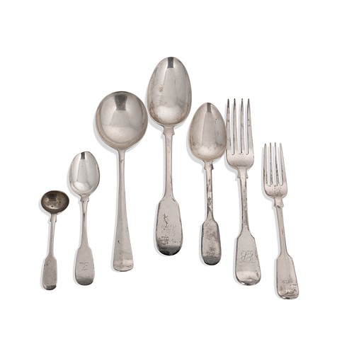 Lot 367 - A composite canteen of silver flatware