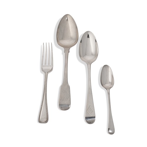 Lot 324 - A group of silver flatware