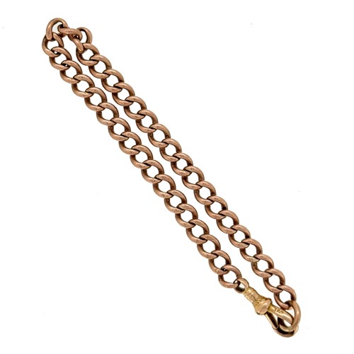 Lot 81 - A curb link bracelet, slightly graduated links...