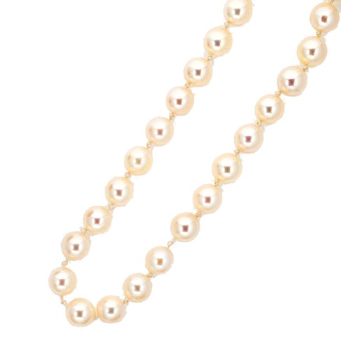 Lot 28 - A single row cultured pearl necklace
