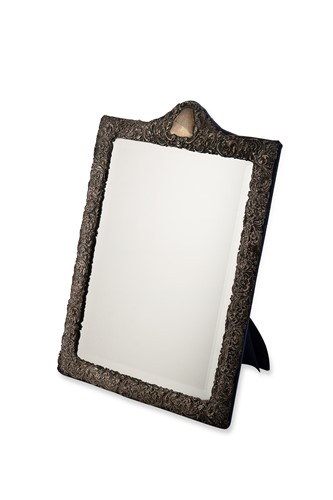 Lot 377 - An Edward VII silver dressing table mirror