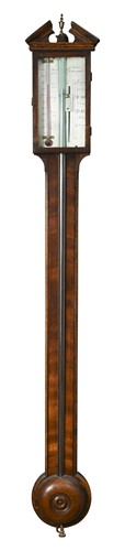 Lot 418 - A George III mahogany stick barometer by Gatty, London