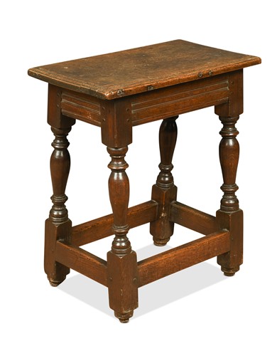 Lot 304 - An oak joint stool, late 17th century