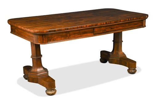 Lot 590 - A William IV rosewood library writing table