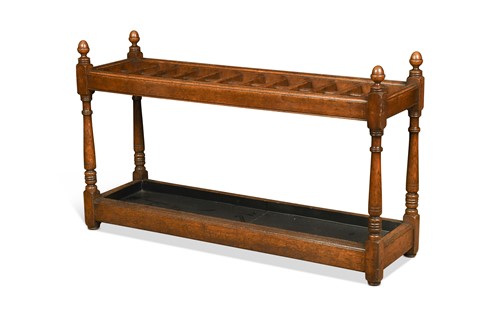 Lot 703 - A Victorian oak stick stand