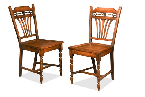 Lot 693 - A pair of colonial hardwood side chairs, late 19th century