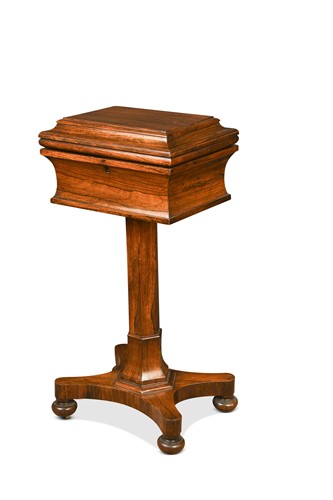 Lot 618 - A George IV rosewood teapoy