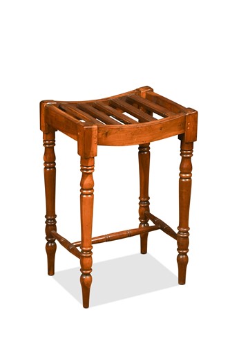 Lot 593 - A yew wood luggage stand, 19th century