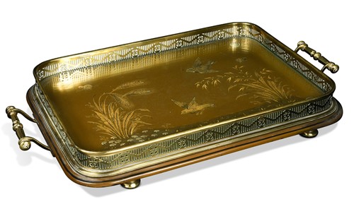 Lot 575 - A late Victorian papier-maché 'Combination Tray', circa 1880