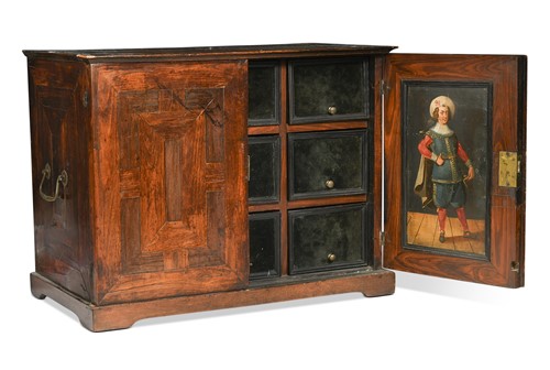 Lot 401 - A Dutch table cabinet, 17th century