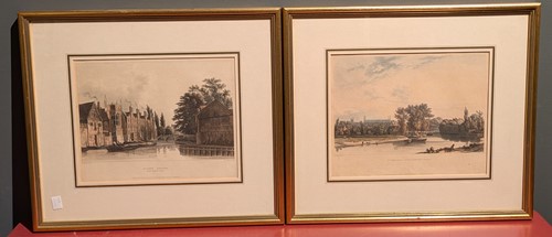 Lot 353 - Four coloured aquatint views of Cambridge...