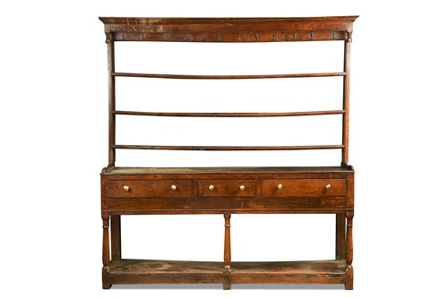 Lot 355 - A Welsh oak dresser, 18th century