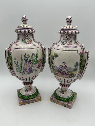 Lot 29 - A pair of late 19th century lustred faience...