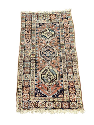 Lot 809 - A Caucasian rug, circa 1930, 160 x 92cm