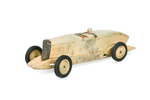 Lot 709 - A Jouets Citroen (France) pressed steel Racing Car, circa 1930s