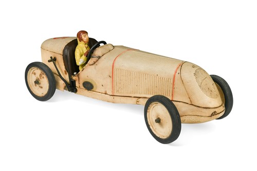 Lot 708 - A JEP (France) clockwork model toy race car, 1930s