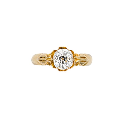 Lot 213 - An Edwardian single stone diamond ring