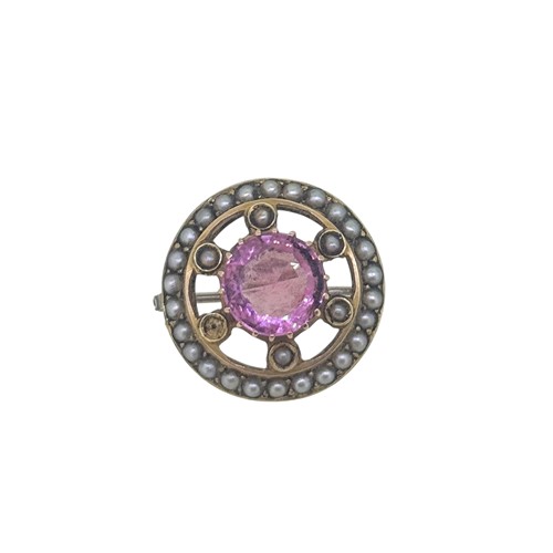 Lot 68 - An Edwardian pink paste and split pearl (one...
