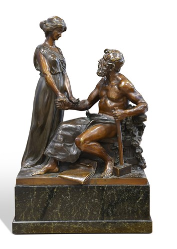 Lot 472 - Martin Götze (1865-1931), Arbeit Kront or Venus in Vulcan's Forge