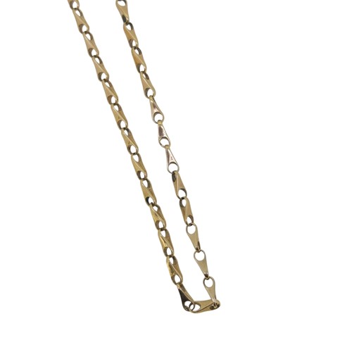 Lot 18 - A fancy link chain, length 44cm, hallmarked...