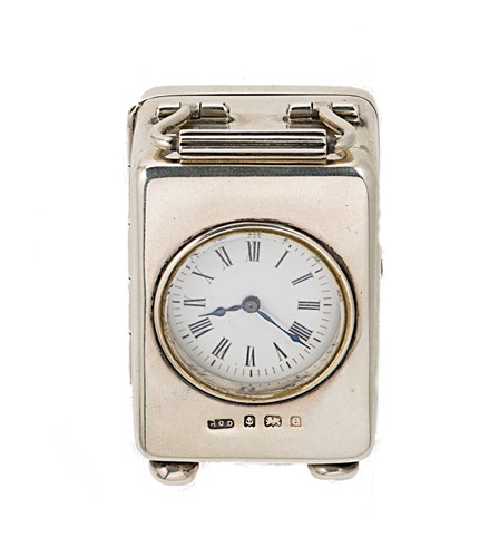 Lot 292 - A silver case miniature carriage timepiece