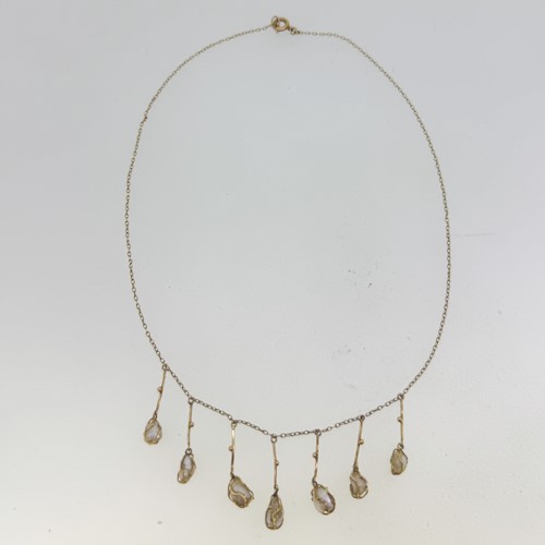Lot 6 - A cultured baroque pearl fringe necklace,...