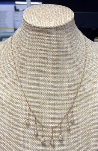 Lot 6 - A cultured baroque pearl fringe necklace,...