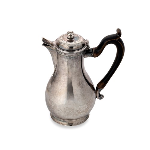 Lot 457 - A Belgian silver coffee pot