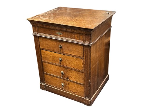 Lot 753 - A French oak chest, late 19th/early 20th...