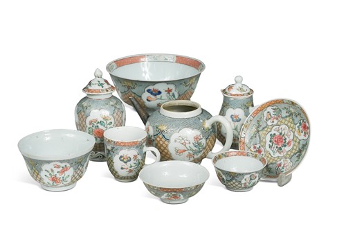 Lot 12 - A Chinese famille rose tea and coffee service, Qing Dynasty, Yongzheng Emperor (1722-1735)