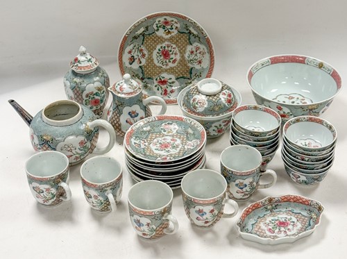 Lot 12 - A Chinese famille rose tea and coffee service, Qing Dynasty, Yongzheng Emperor (1722-1735)