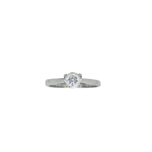Lot 24 - An 18ct gold single stone diamond ring, known...