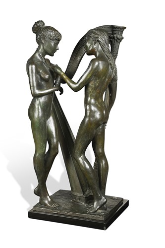 Lot 624 - Enzo Plazzotta (Italian, 1921-1981), Conversation (East meets West)