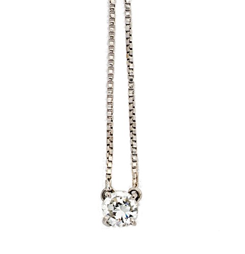 Lot 107 - A single stone diamond pendant and chain