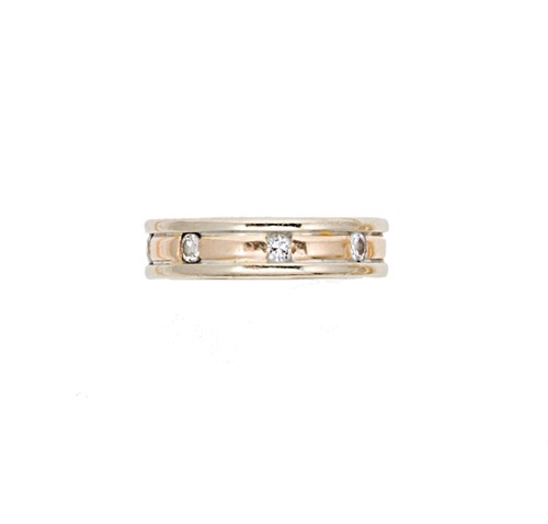 Lot 132 - A two colour diamond set band