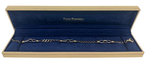 Lot 34 - A 9ct two colour gold bracelet, length 20cm,...